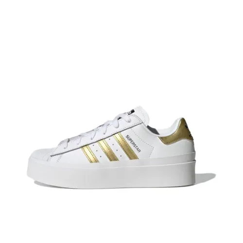 Adidas Originals Superstar Bonega Low Топ Повседневная обувь Женская Белый Золото