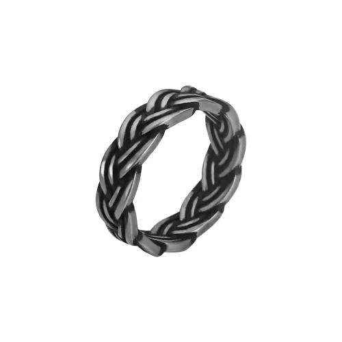 Келанси Кольца из титанового стального сплава Мужские Серебряный Черный