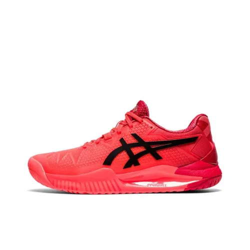 Asics Gel Resolution 8 Low Топ Беговые кроссовки Женские Красный Черный