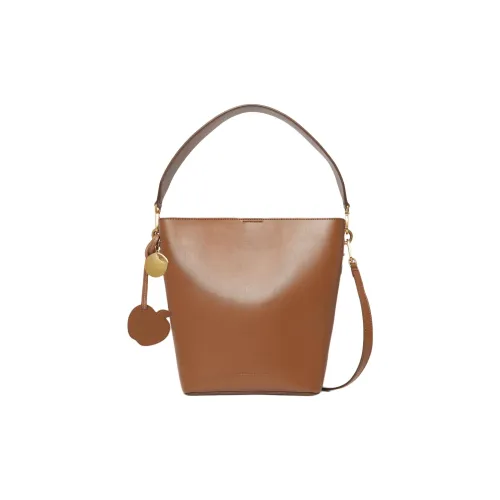 Stella McCartney Frayme Сумка-ведро из кожи Сумка через плечо Сумка для женщин Коричневый