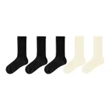 5 пар (3 черных + 2 молочно-белых)