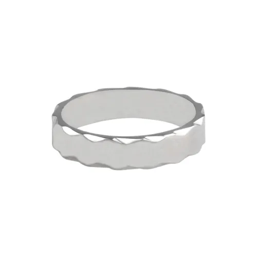 FOREVER MELODY Кольца из титанового стального сплава Мужские Серебряные