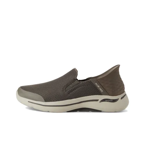Skechers Go Walk Arch Fit Амортизация Низкий Топ Casual Мужской Коричневый