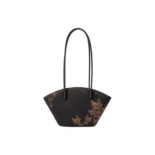 Liang Jin Ji Fragrant Облако Пряжа Сумка Сумка через плечо Женская Охра Зеленая клетка