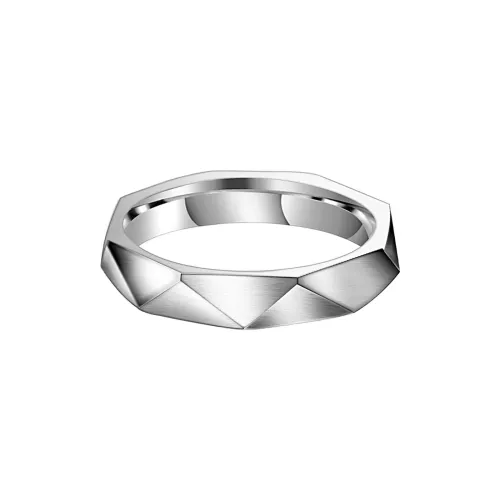 Келанси Кольца из титанового стального сплава Унисекс Серебряные