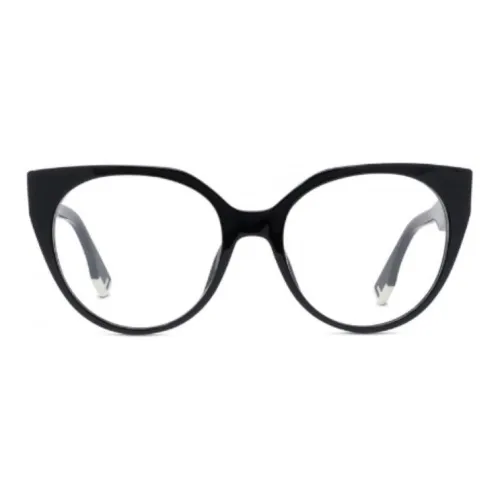FENDI Ацетат Овальные Оправы для Очков Женские Черные