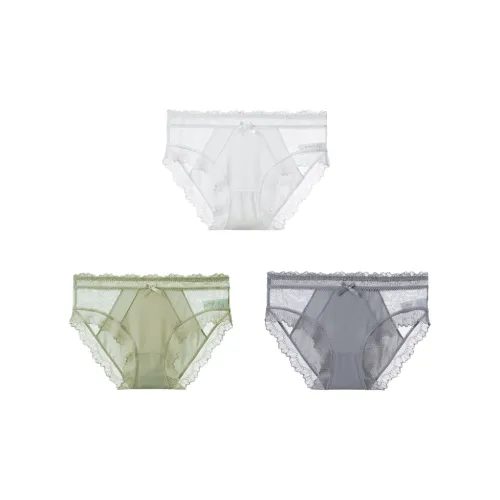 YOUNGYELL 5A Антибактериальный 100% хлопок Ластовица Дружелюбная к коже Низкий шаг Шов Нижнее белье Женское 3 упаковки