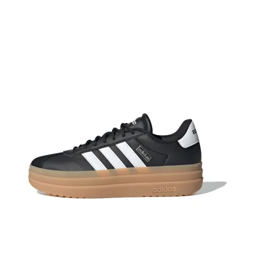 Adidas VL Court Bold Slip Resistant Abrasion Resistant Low Топ Скейтборд Кроссовки Женские Черные