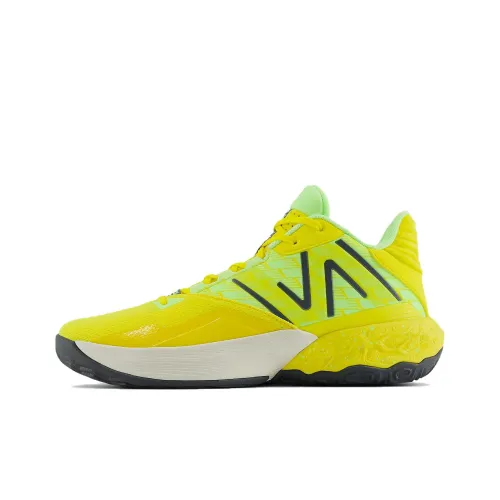 New Balance Two Wxy V4 Баскетбольные кроссовки Низкий топ Желтый/Бирюзовый Унисекс