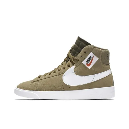 nike Blazer Rebel Neutral Оливковый MID Топ Скейтборд Кроссовки Женские Оливково-зеленый