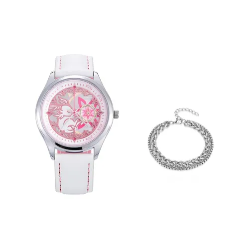 Ingyunshi Кварцевый механизм ремень из натуральной кожи женские часы серебристый циферблат