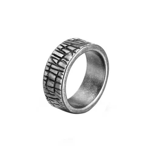 FOREVER MELODY Кольца из титанового стального сплава Мужские Серебряные