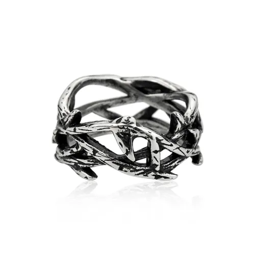 Келанси Кольца из титанового стального сплава Мужские Черный Серебряный