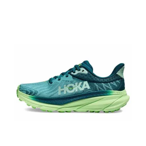 HOKA ONE ONE Challenger ATR 7 Противоскользящие Устойчивые к истиранию Низкий Топ Беговые кроссовки Женские Зеленый