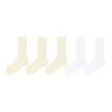 5 пар (3 молочно-белых + 2 белых)