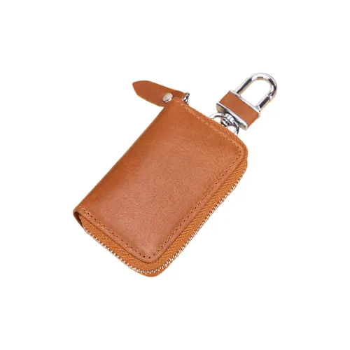 OUZIHUANG Коровья кожа Key Pouch Стандартный Мужской Коричневый Кофейный