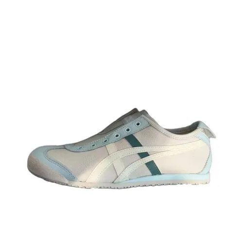 Onitsuka Tiger MEXICO 66 Slip Резистентный к истиранию Низкий Топ Casual Унисекс Белый Синий