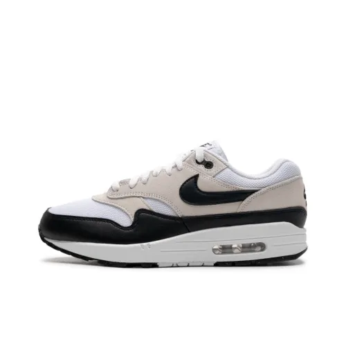 Nike Air Max 1 Устойчивый к истиранию Низкий Топ Casual Мужской Бежевый Белый Черный