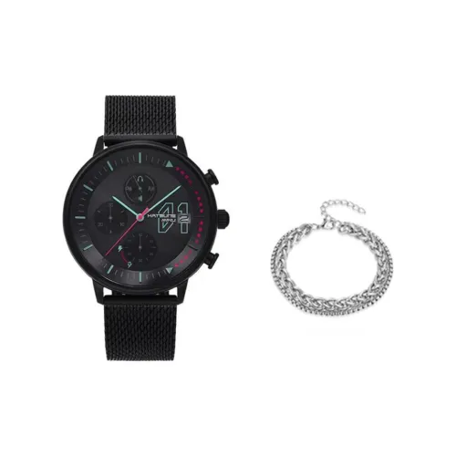 ingyunshi Hatsune Miku Collaboration Свет Перезарядный Кварцевый Механизм Нержавеющая Сталь Ремешок Часы Унисекс Черный Циферблат