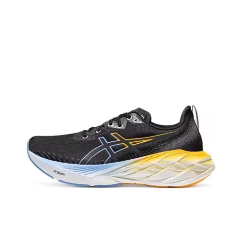 Asics Novablast 4 Дышащий Легкий Светоотражающий Низкий Отскок Кроссовки для Бега Мужской Черный