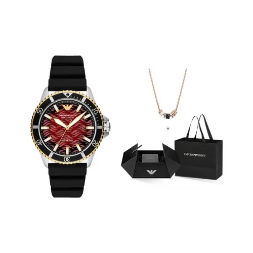 EMPORIO ARMANI Механический механизм Мужские часы Machine 43 мм Красный