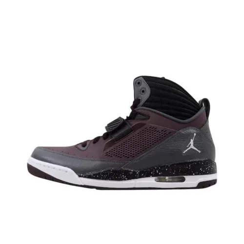 Jordan Flight 97 Амортизация Износостойкий Высокий Топ Винтажные Баскетбольные Кроссовки Мужские Коричнево-Черные