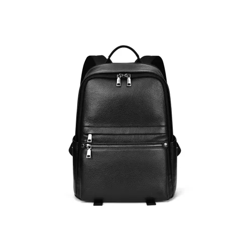 PABOJOE Сумка для ноутбука из натуральной коровьей кожи рюкзак мужской черный
