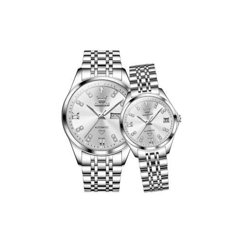 OLEVS Автоматический Механический Механизм Часы Унисекс Белый Циферблат