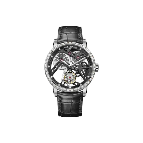 AGELOCER Механизм с ручным заводом Мужские часы 40mm*40mm*10mm Скелет