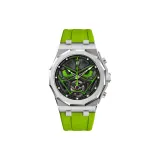 Стальной зеленый кремниевый резиновый ремешок