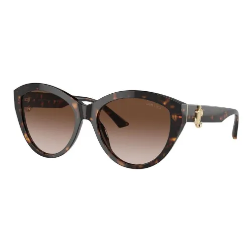 Jimmy Choo Ацетатные солнцезащитные очки "Кошачий глаз" Женские цвет "Черепаховый"
