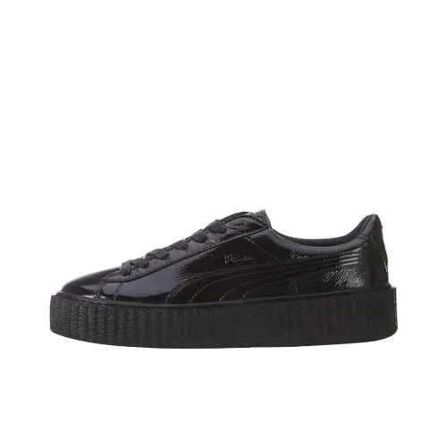 PUMA Creeper Wrinkled Patent Low Топ Кроссовки для скейтбординга Женские Черный