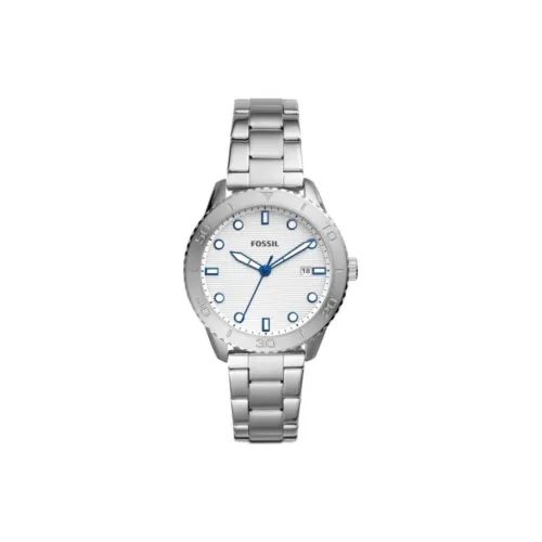 FOSSIL Наручные часы Кварцевый механизм Нержавеющая сталь Ремешок 38 мм Белый циферблат Женские часы