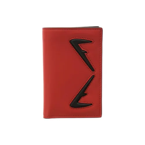 FENDI Кожа Кошелек Унисекс Красный и Черный