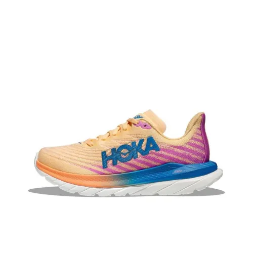 HOKA ONE ONE Mach 5 Амортизаторы Slip-resistant Abrasion-resistant Низкий топ Беговые кроссовки Женские Розовый Оранжевый