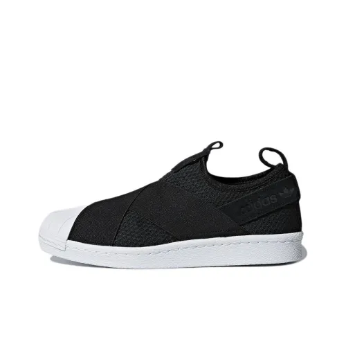 Adidas Originals SUPERSTAR Slip On Low Top Скейтборд Кроссовки Унисекс Черный Белый
