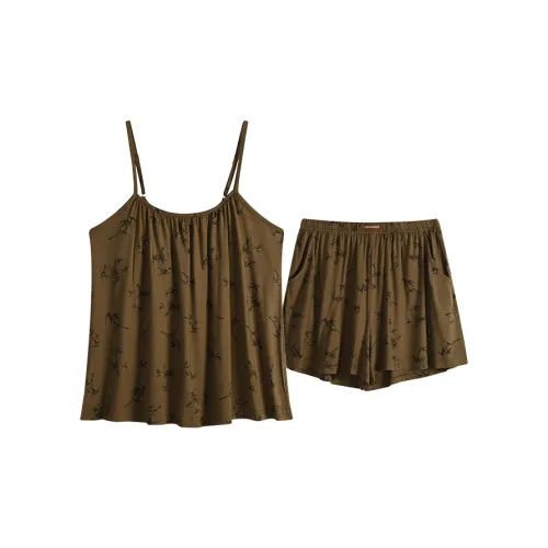 Fadaiqi Pajama Комплект Женский Оливково-зеленый