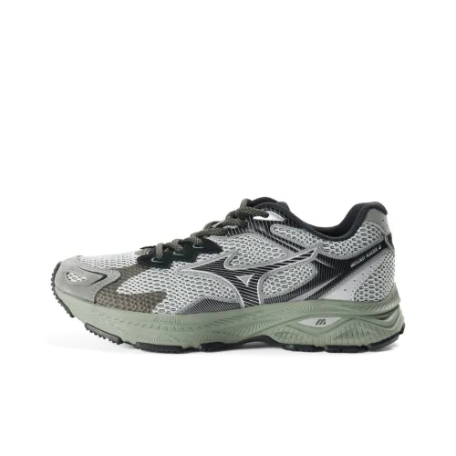 Mizuno Racer S Low Топ Повседневный Тренировки Бег на длинные дистанции Спринт Городской Коммутирование Беговые кроссовки Унисекс Серый Зеленый