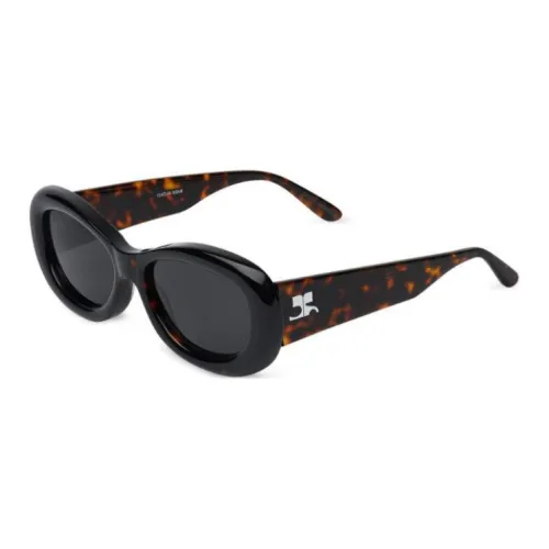 COURREGES Ацетат OVAL SUNGLASSES Женские Черепаховый