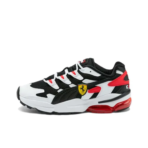 PUMA Scuderia Ferrari Low Топ Повседневная обувь Мужская Черный Белый Красный