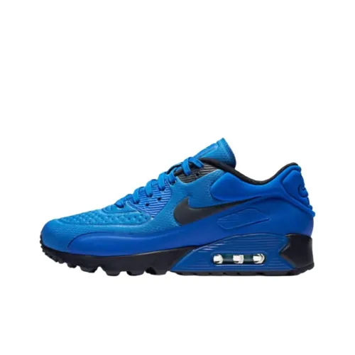 Nike Air Max 90 Амортизация Износостойкие Низкие Кроссовки для Бега Унисекс Синие