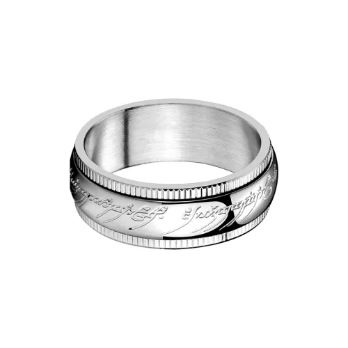 FOREVER MELODY Кольца из титанового стального сплава Мужские Серебряные