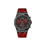 Черно-красный силиконовый ремешок