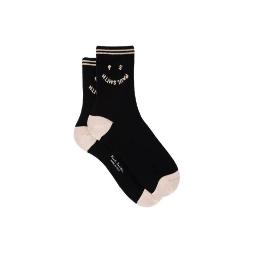 Paul Smith Paul Smith Smiley Series 1 шт Черные Женские Носки до икры MID