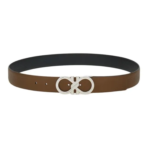 Ferragamo Ремни из коровьей кожи Мужской Коричневый Ширина 3,5 см