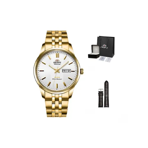 ORIENT Classic Collection Механический механизм Металлический ремешок Часы Мужские Белый циферблат