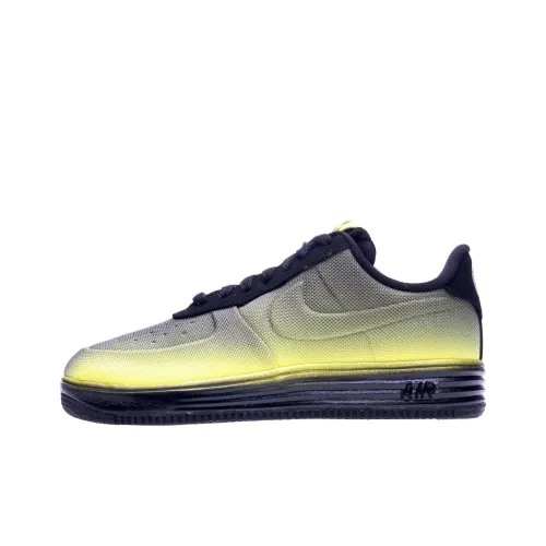 Nike Lunar Force 1 VT Сетка Амортизация Износостойкий Низкий Топ Скейтбординг Кроссовки Мужские Желто-черные