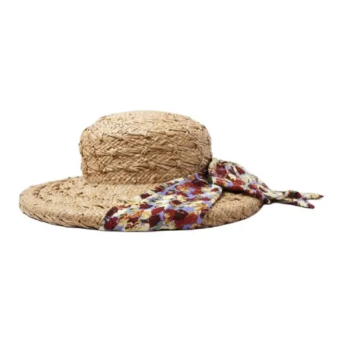 CA4LA Рафия Купро Район Соломенная шляпа Женские Коричневый