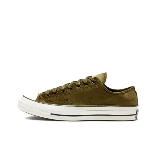 Converse Chuck 1970s Velvet Low Top Low Top Canvas Shoes Unisex Green
