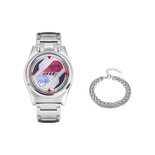 Ingyunshi Detective Conan Case CLOSED Коллаборация Электронный Механизм Стальной Ремешок Часы Унисекс Белый Циферблат